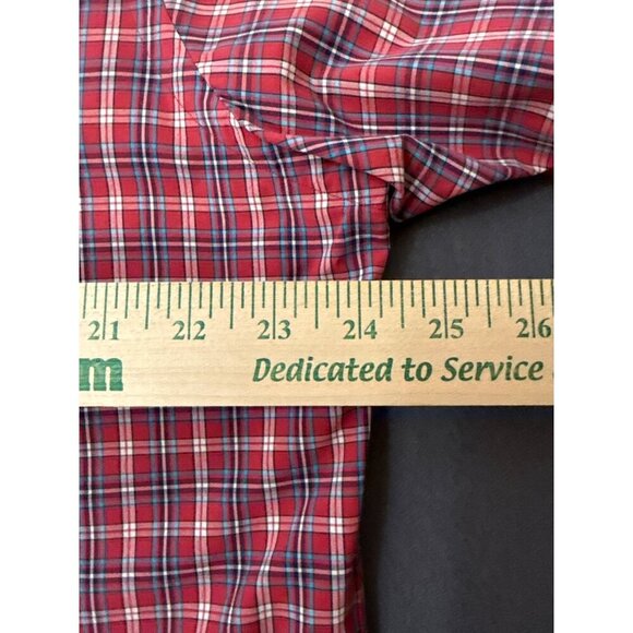 Ralph Lauren Mens XL Red Plaid Button-Down Shirt Custom Fit 100% Cotton Classic - Picture 2 of 6